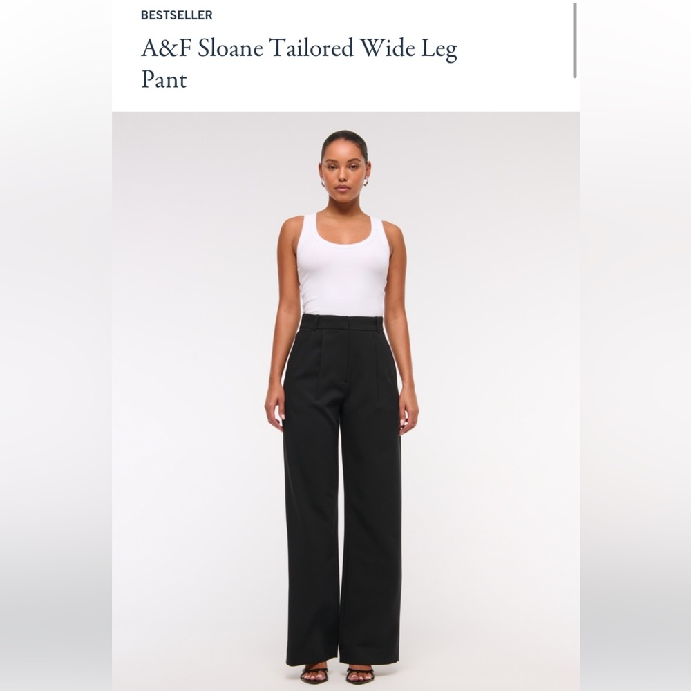 A&F Abercrombie Sloane Tailored Wide Leg Pant
